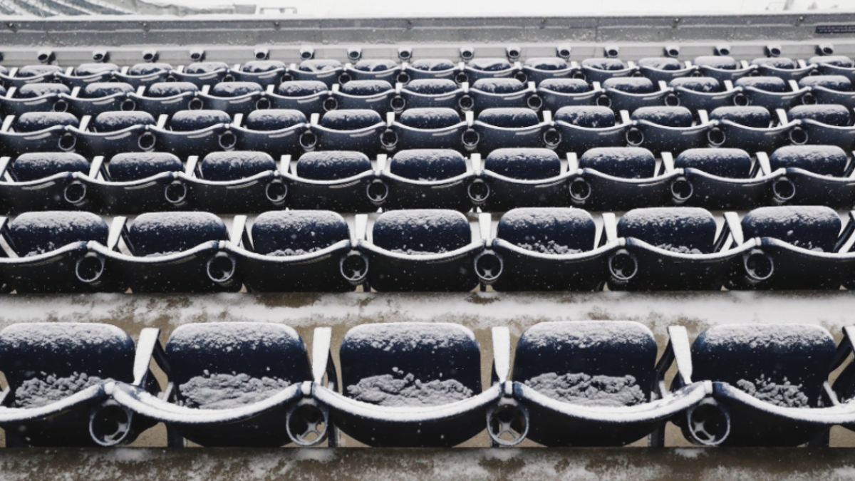 ¡Yankee Stadium bajo nieve!