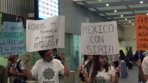 Estudiantes sirios agradecen a México por no impedirles el paso 