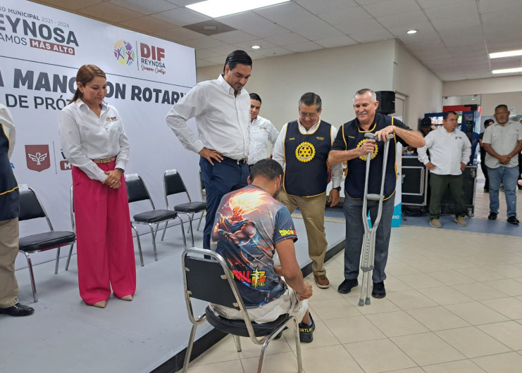 Club Rotario Reynosa y Municipio unen esfuerzos para otorgar prótesis
