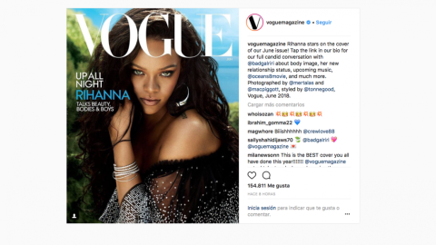 Rihanna está en la nueva edición de Vogue