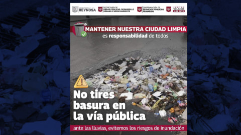 Ante llegada de lluvia, exhortan a no tirar basura en la vía publica