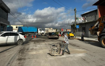 Continúa sin interrupción rehabilitación de calles en Reynosa 
