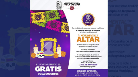 Invitan a participar en monumental Altar de Día de Muertos