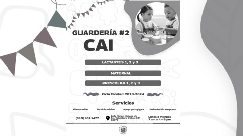 DIF Reynosa cuenta con Guardería en la colonia Voluntad y Trabajo