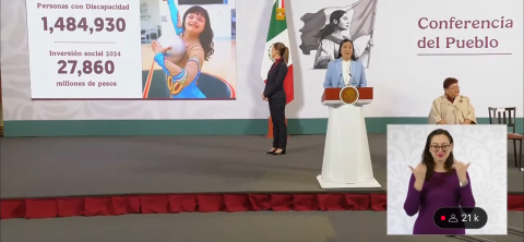 Más de un millón de personas con discapacidad reciben pensión del Bienestar: Ariadna Montiel