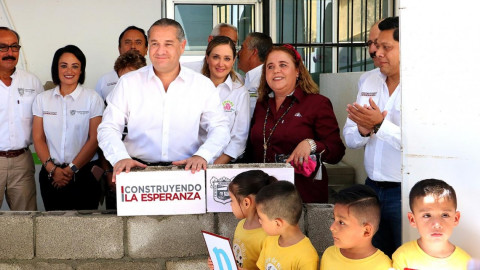 Con más obras, apuesta Adrián Oseguera por una educación de calidad