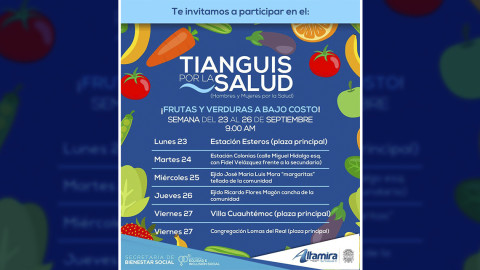 Invitan a “Tianguis por la Salud”