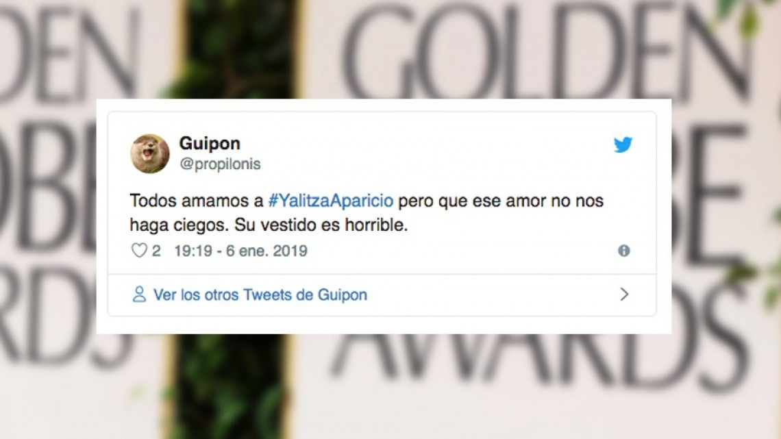 Yalitza Aparicio recibe duras críticas por su vestido en los Golden Globes