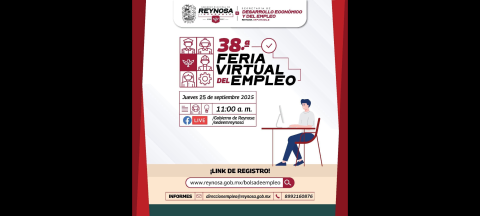 Presenta hoy el Gobierno de Reynosa oportunidades laborales mediante Facebook Live 