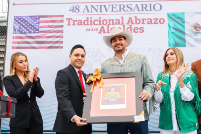 Celebran Carlos Peña Ortiz y Sergio Coronado Tradicional Abrazo Entre Alcaldes 2024