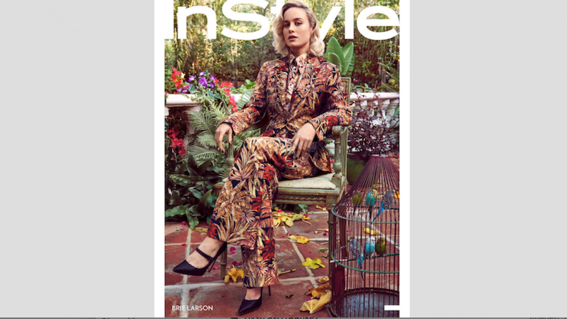 Brie Larson posa rodeada de pájaros para InStyle