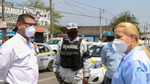 Mantiene Gobierno de Altamira filtros sanitarios en avenidas principales