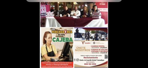 Oferta Gobierno de Reynosa 512 vacantes en 87a. Feria Virtual de Empleo